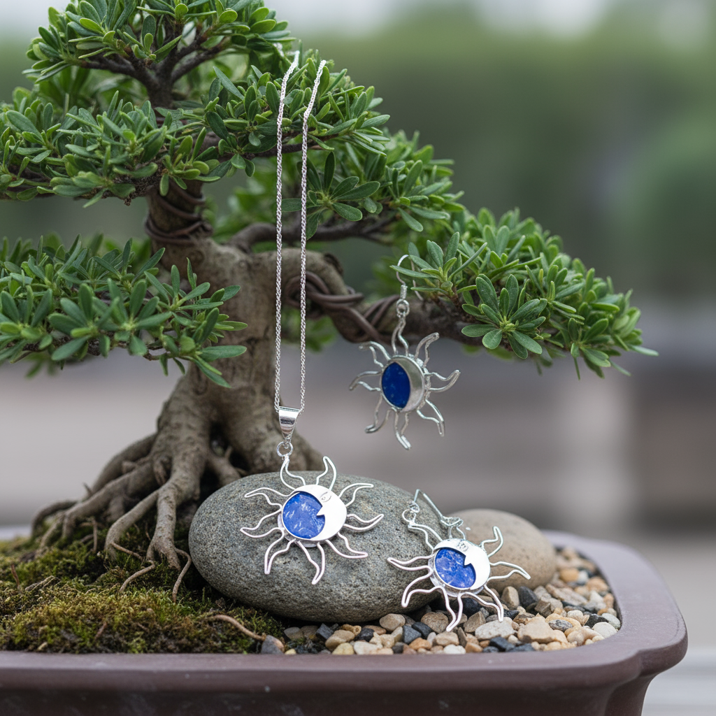 Close-up Blue Fire earrings displaying luminous opal stones and delicate silver work