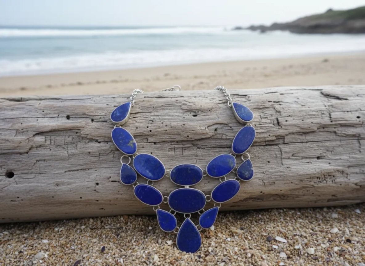 Artistic view Deep Sky necklace emphasizing starry night vastness and universe symbolism