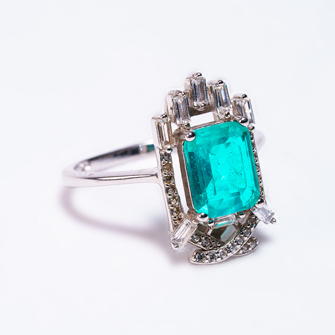 Artistic view Emerald Portal ring emphasizing inner connection and spiritual purpose
