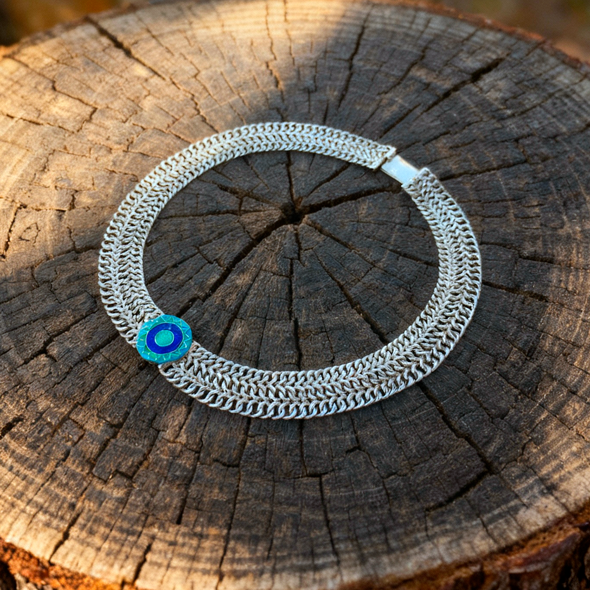 Emerald Sun necklace in context displaying timeless elegance and flowing chain design