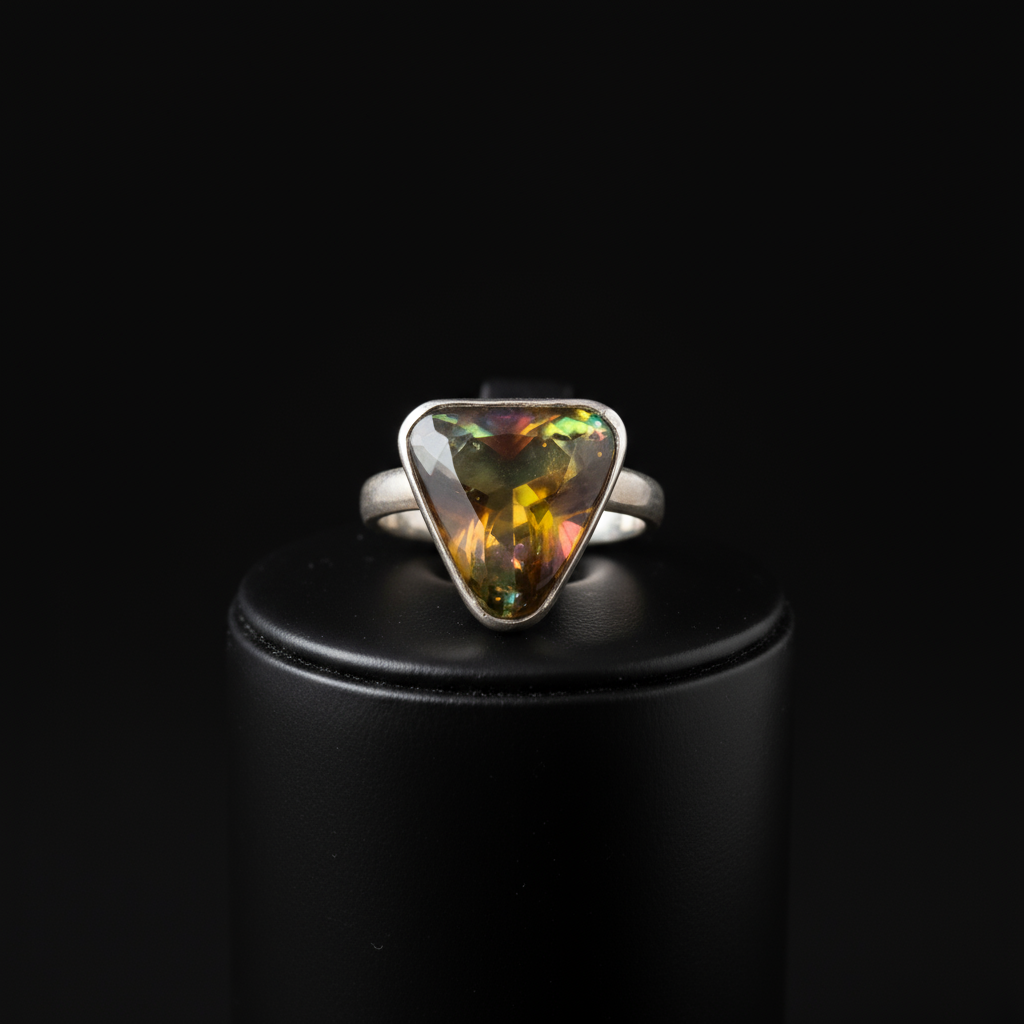 Close-up Eternal Rose ring displaying three-dimensional rose craftsmanship and petal detail
