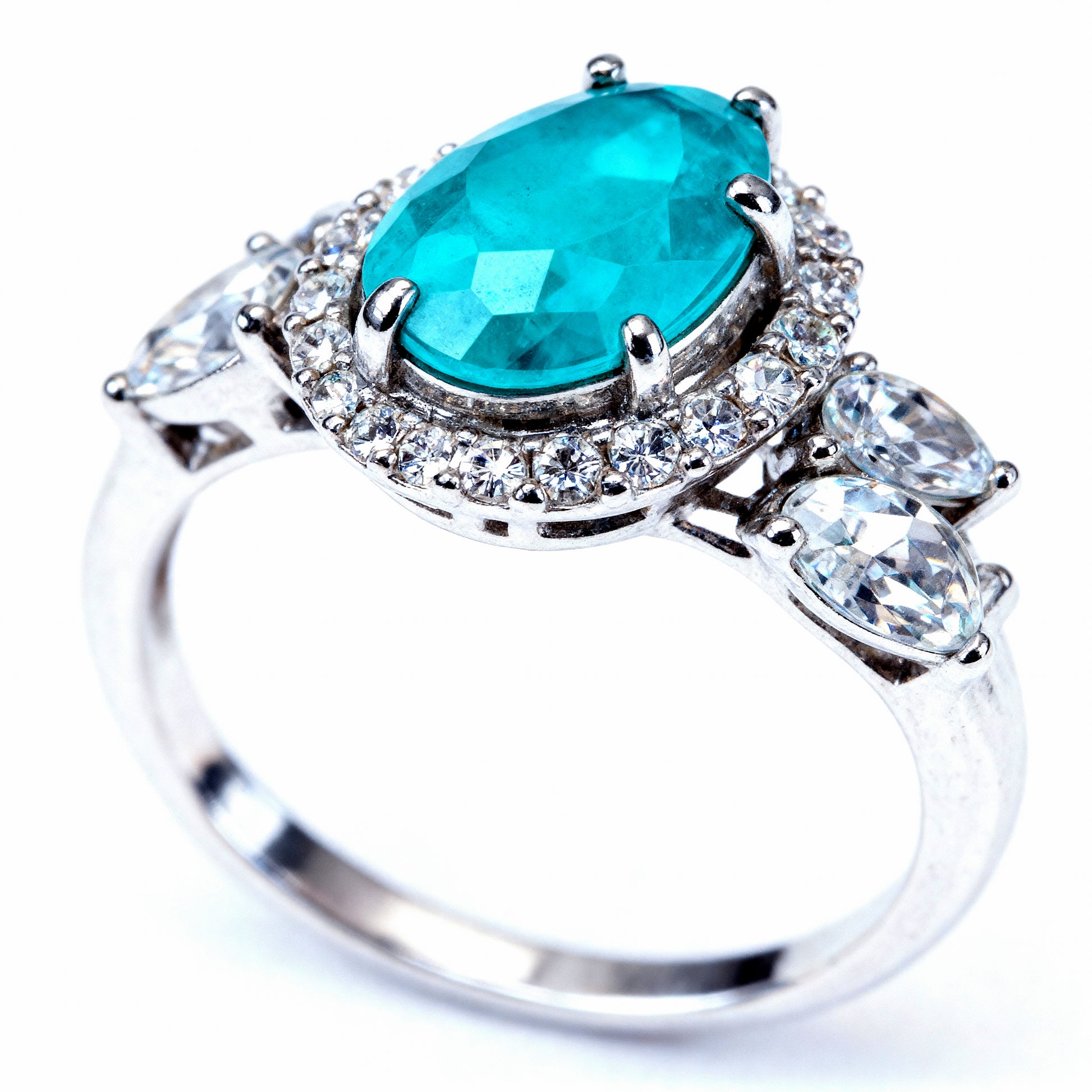 Close-up detail Heart of Gaia ring showing earth energy symbolism and healing stone craftsmanship