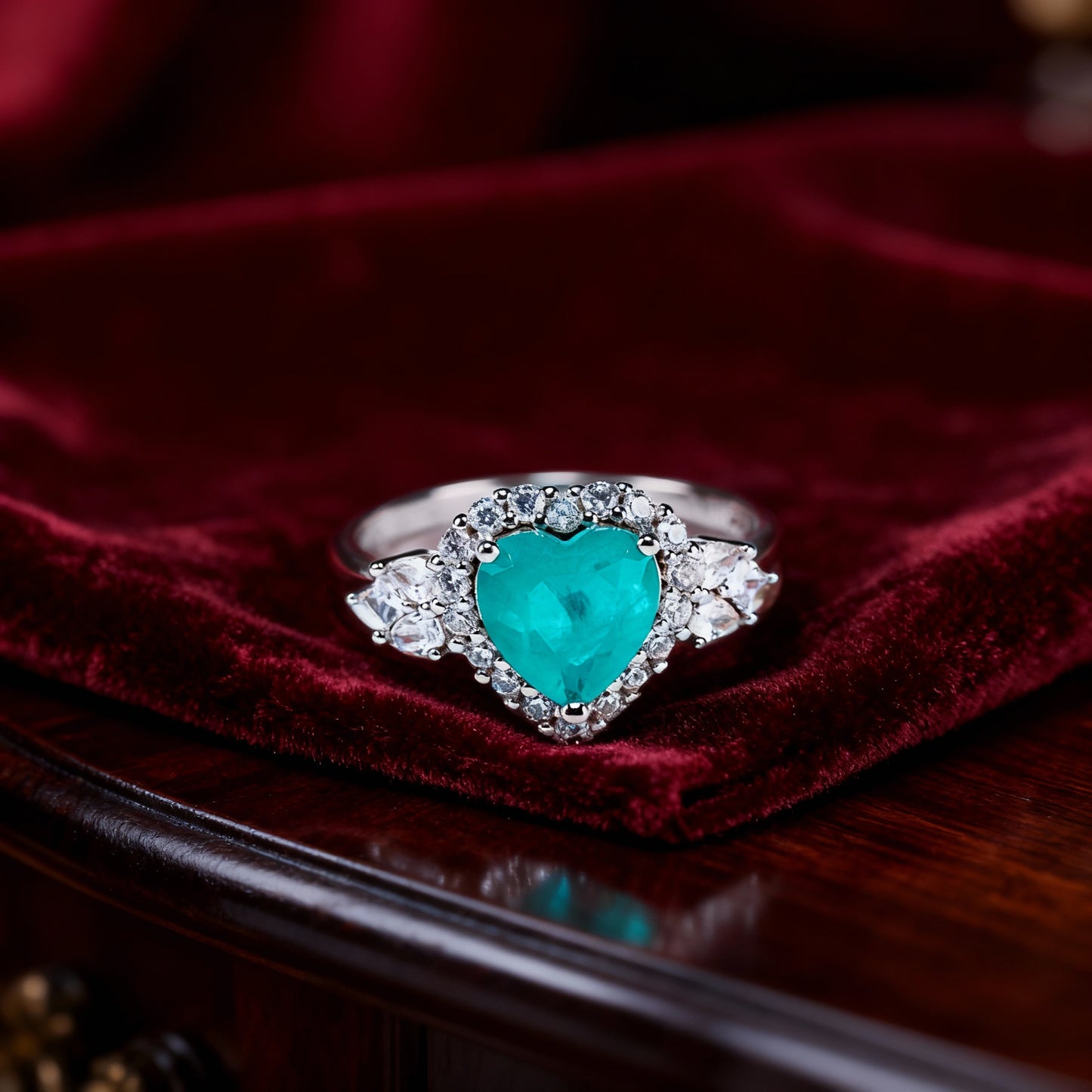 Back view Heart of Gaia ring showing band construction and comfortable fit