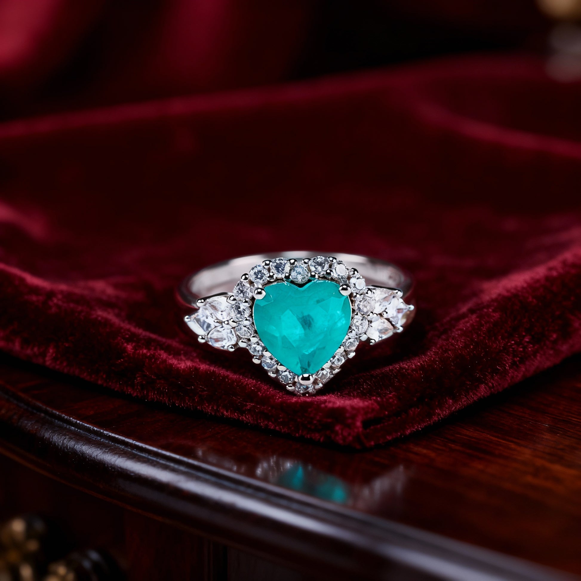 Back view Heart of Gaia ring showing band construction and comfortable fit