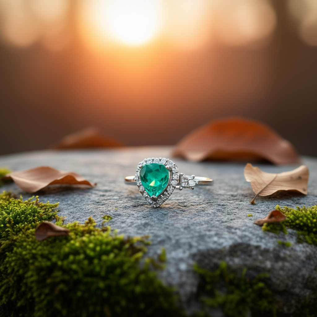 Final view Heart of Gaia ring highlighting body-soul balance and subtle beauty