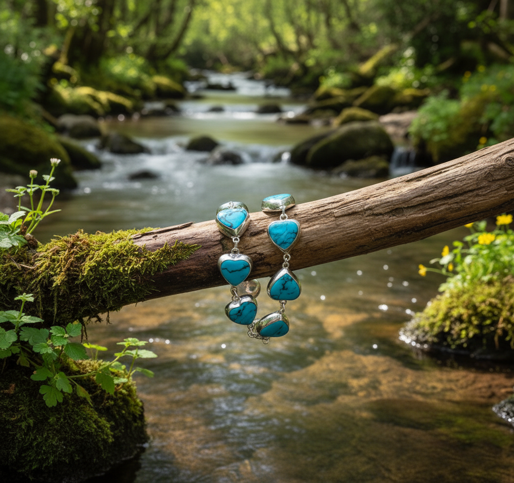 Heart of Heaven bracelet in context displaying calm energy and pure water symbolism