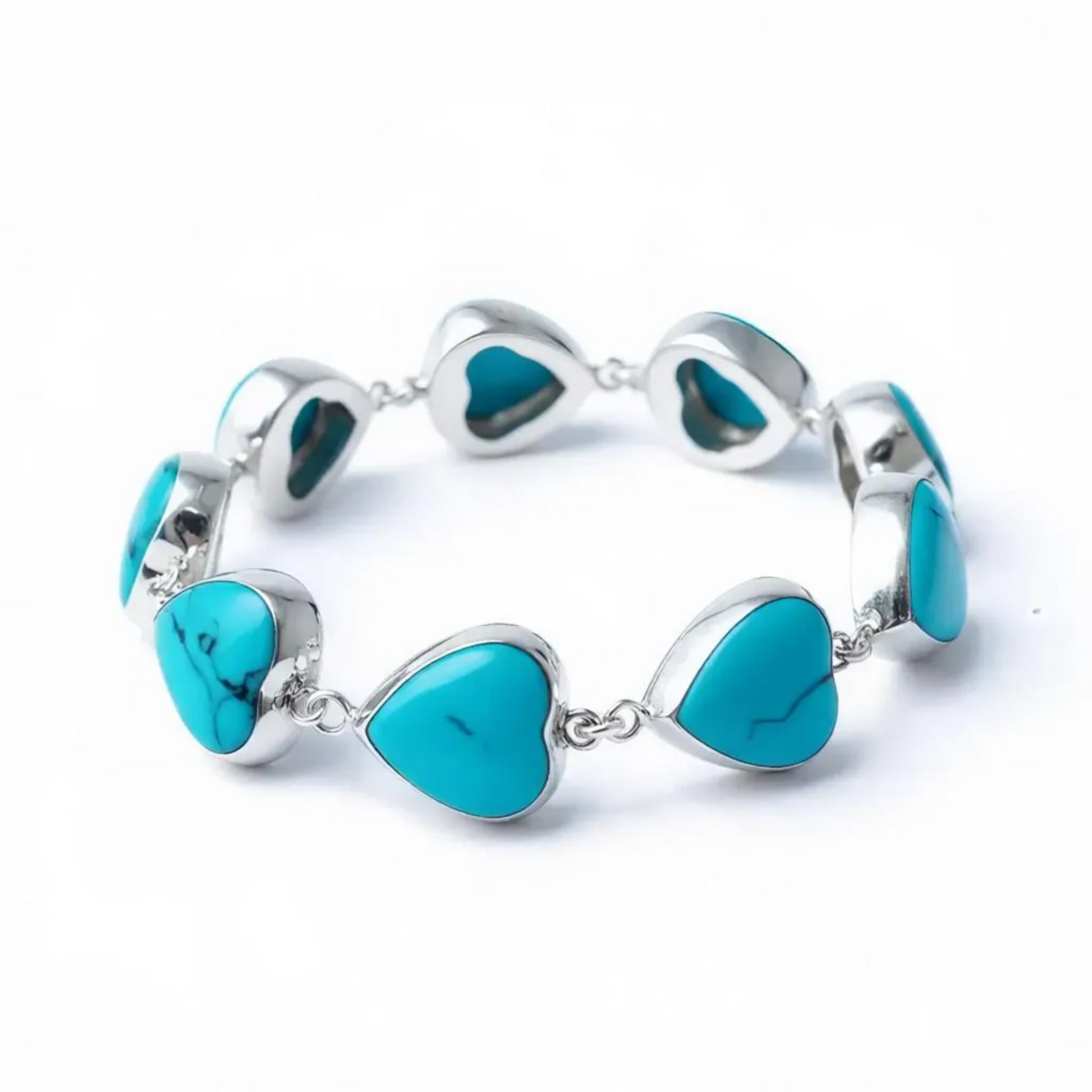 Close-up Heart of Heaven bracelet showing natural stone variations and elegant construction