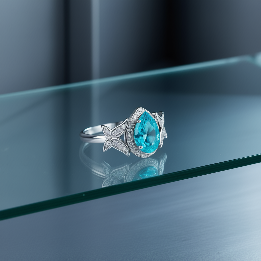 Back view Lotus Tear ring showing band construction and comfortable fit design