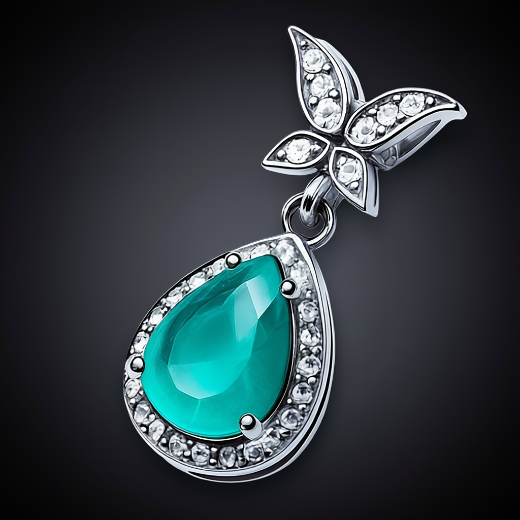 Close-up detail Metamorphosis earrings showing butterfly motif craftsmanship and spiritual symbolism