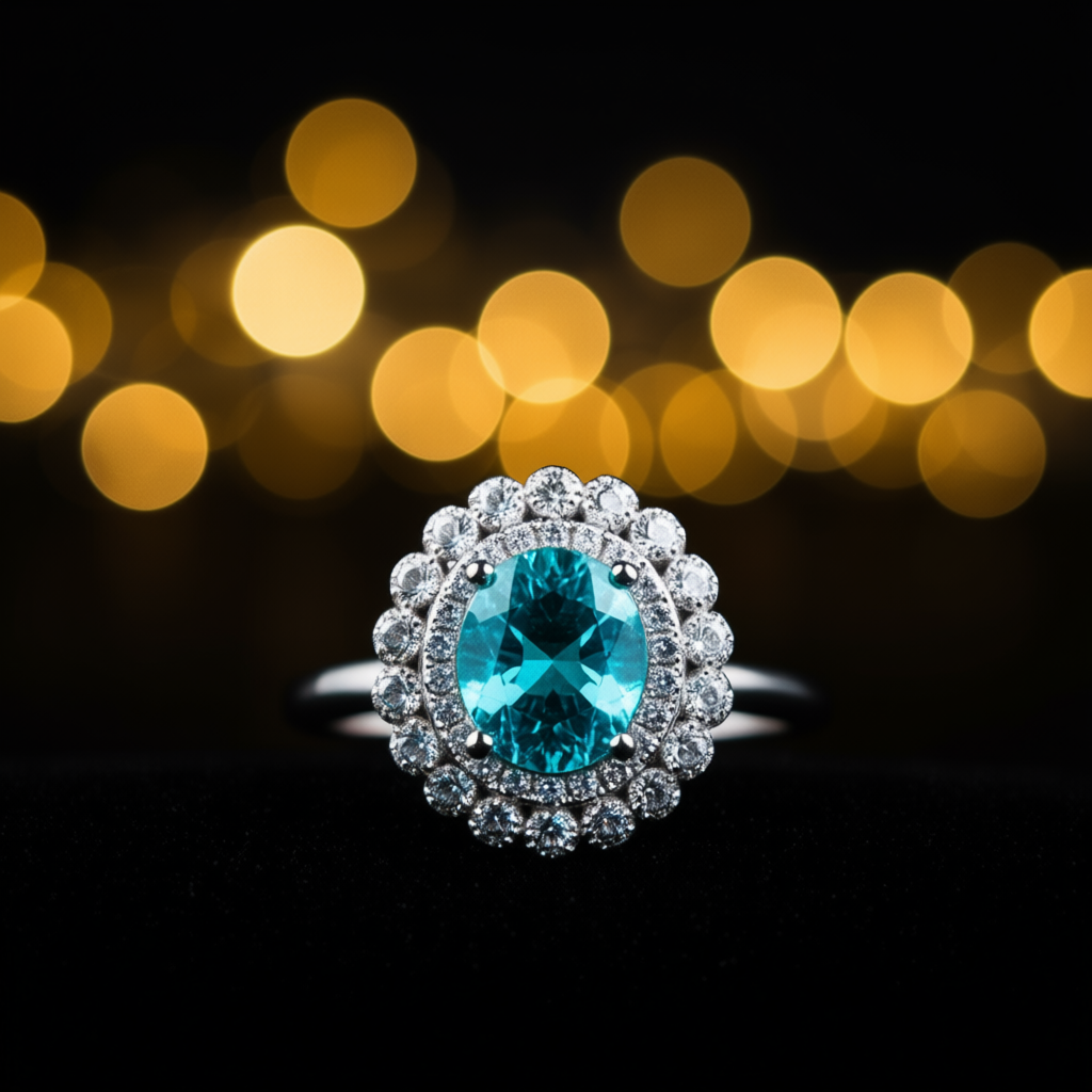 Artistic view Ocean Flower ring emphasizing sea-inspired beauty and ethereal charm
