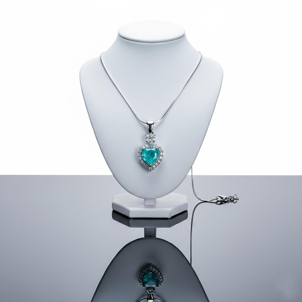 Back view Sacred Heartbeat pendant showing chain attachment and elegant construction