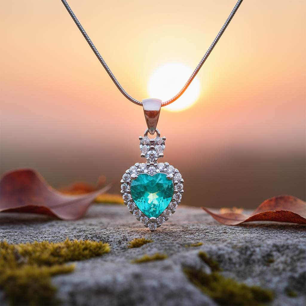Artistic view Sacred Heartbeat pendant emphasizing love symbolism and personal growth