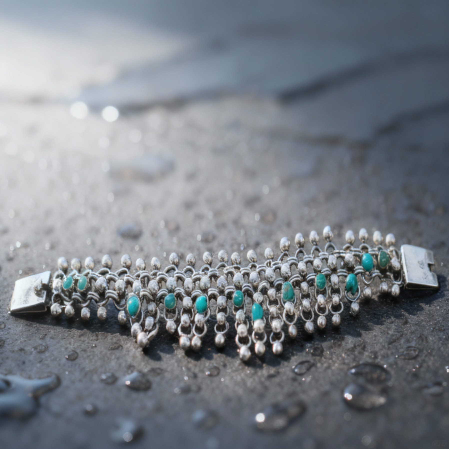 Artistic view Vintage Silver Set emphasizing William Spratling design and Mexican heritage