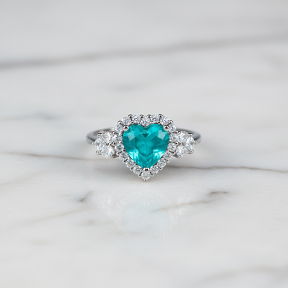 Side view Heart of Gaia ring highlighting earth connection symbolism and elegant design