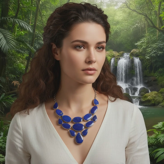 Deep Sky sterling silver and lapis lazuli necklace - product showcase video